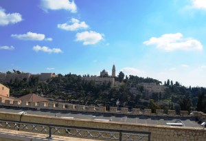 View of Mt. Zion from the Moses Montefiore Windmill by the author.