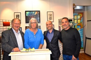 Peter Krok, Eileen Moeller, Cameron Conaway, and Scott Edward Anderson at MRAC, November 2015. Photo: Ron Howard