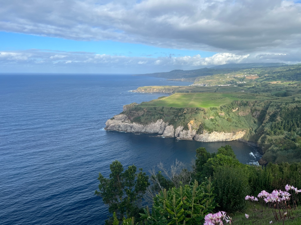 Photo of view from overlook at Ribeira Grande, S. Miguel, Azores.